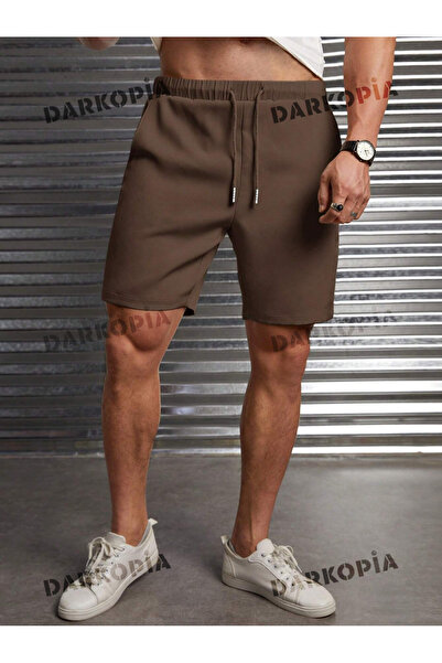 darkopia Unisex NY εμπριμέ βασικό χτενισμένο βαμβακερό σορτς