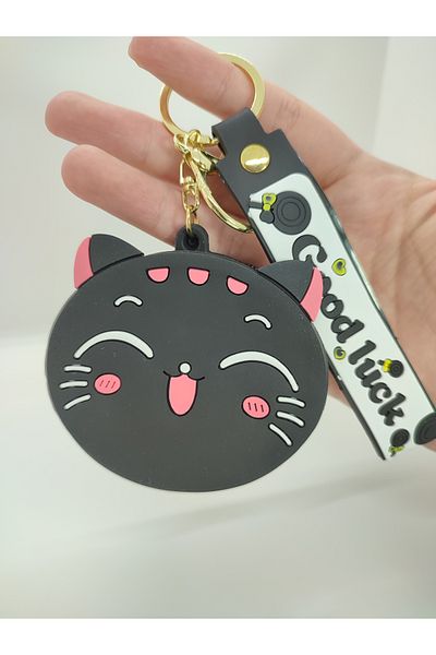Mia Giyim Cute Cat Silicone Coin Purse Keychain and Bag Accessory
