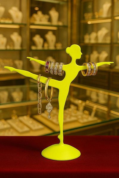 lampara NEON Decorative Ballerina Design Jewelry Stand, Organizer, Ring/Earrings/Necklace/Jewelry Rack