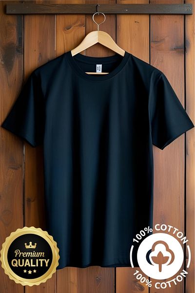 MODA Ανδρικό μονόχρωμο μπλουζάκι, T-Shirt 100% βαμβάκι, ποιοτικό ύφασμα, εγχώρια και ειδική παραγωγή