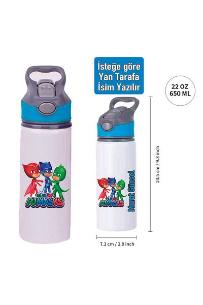 DKDZ SHOP Pijamask Printed Straw Bottle 650 Ml. - 004