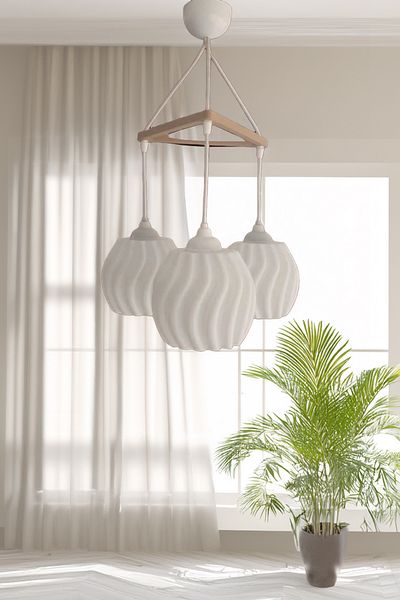 RATEK AHŞAP Modern Bohemian Chandelier Set (23X27 cm) Living Room/Kitchen/Living Room/Cafe Bar