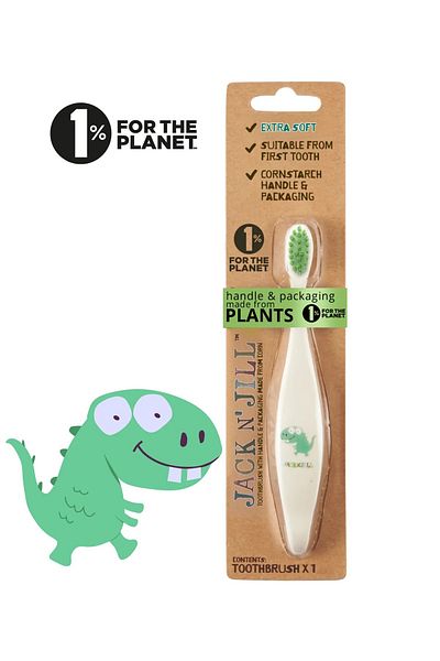 Jack N'Jill Jack N' Jill Toothbrush & Paste - Dino & Raspberry