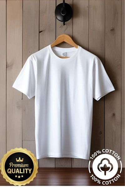 MODA Ανδρικό μονόχρωμο μπλουζάκι, T-Shirt 100% βαμβάκι, ποιοτικό ύφασμα, εγχώρια και ειδική παραγωγή