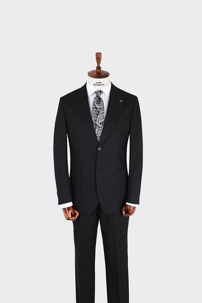 Kadir Büyükkaya Men's Swallow Collar Two Button Suit-Kax1327W