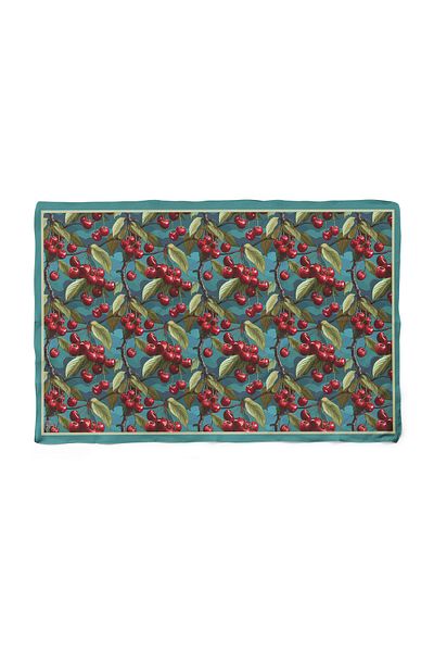 TUA Cherry Pattern Non-Revealing Satin Pareo