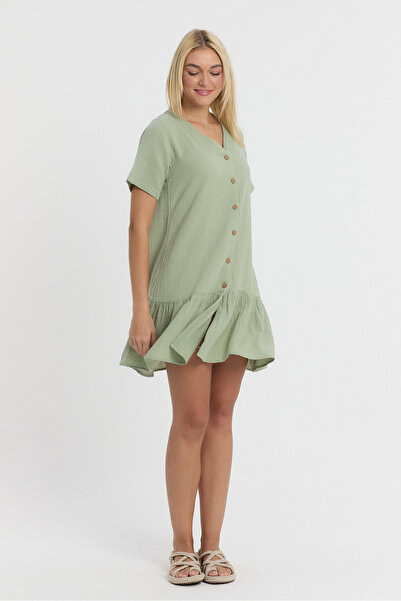 TCT TEKSTİL Women's Dress - Muslin Datça Dress - 3050