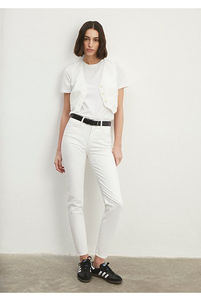 Mavi Cindy All Blue White Jean Trousers 100277-81362