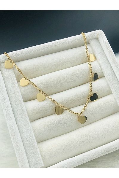DS DİAMONDSHOP Steel Anklet Heart Model Byçlkhal- 202504558