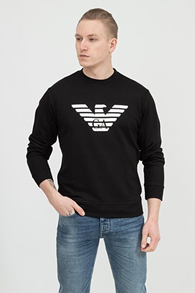 Emporio Armani Erkek Bisiklet Yaka Sweat Siyah