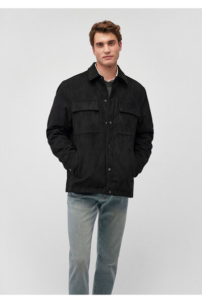 Mavi Μαύρο Suede Jacket - Regular Fit, Regular Cut 0110275 -71379