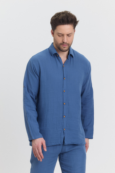 TCT TEKSTİL МЮСЛИН ЯКАЛІ УЗУН КОЛ ГОМЛЕК - 4030