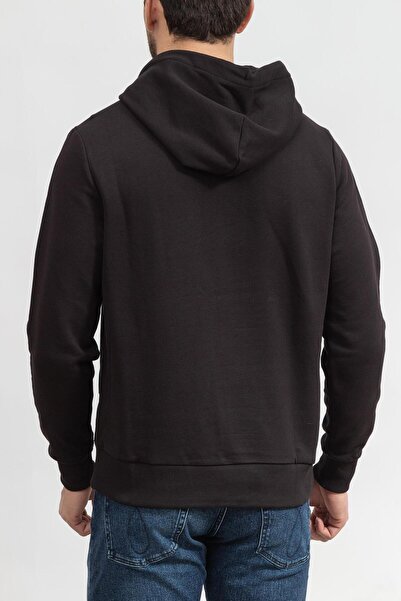 Calvin Klein Box Striped Logo Hoodie Erkek Kapüşonlu Sweatshirt