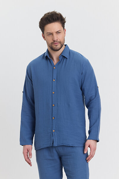 TCT TEKSTİL МЮСЛИН ЯКАЛІ УЗУН КОЛ ГОМЛЕК - 4030