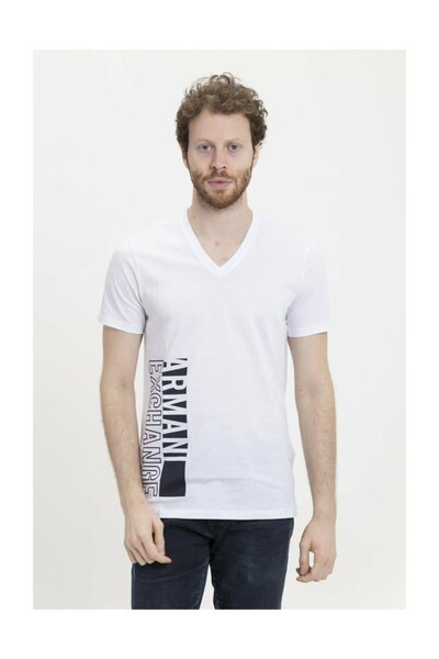 Armani Exchange Erkek T-Shirt Beyaz