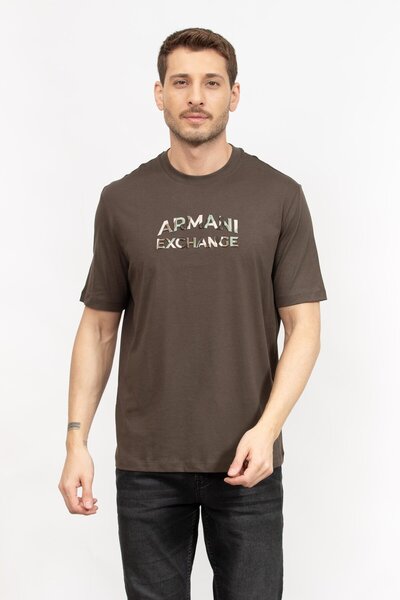 Armani Exchange Erkek Bisiklet Yaka T-Shirt Siyah