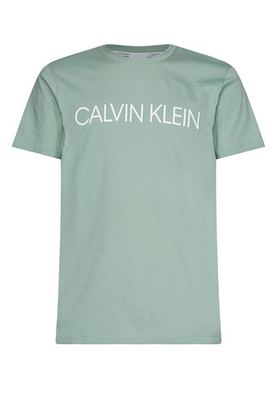 Calvin Klein Cotton Front Logo Men's Crew Neck T-Shirt