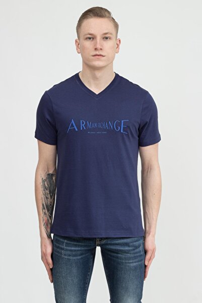 Armani Exchange Чоловіча футболка з V-подібним вирізом