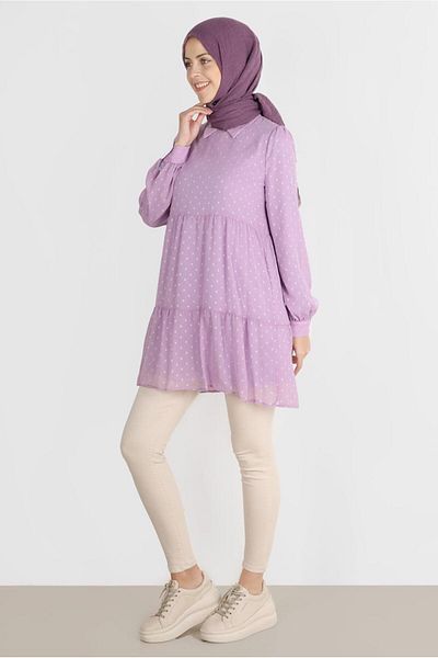 Alvina Polka Dot Folded TUNIC 42903