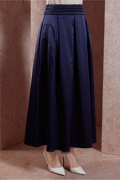 Alvina Long Satin Skirt - 60580 Model