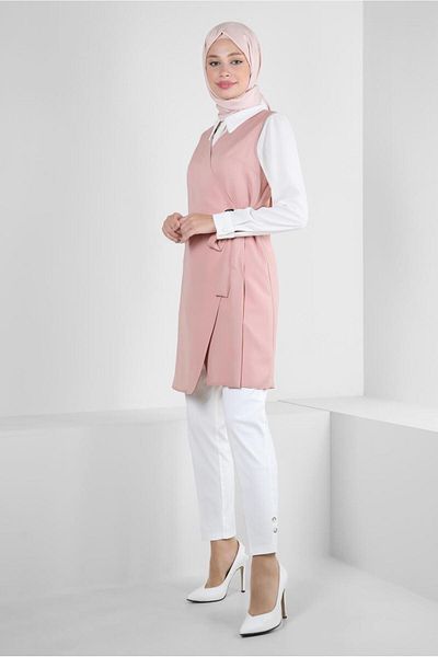 Alvina Belted Wrap Vest 43875
