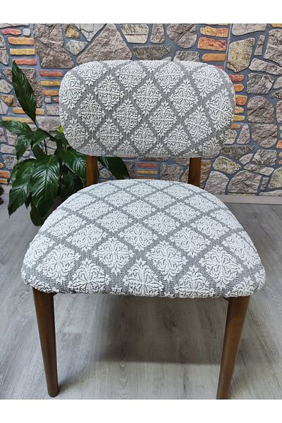 COVER TEKSTİL Bohemian New Model Chair Sword Jacquard Wood Nightmare