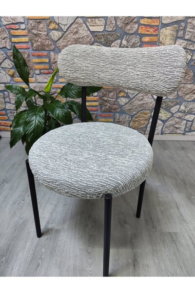 COVER TEKSTİL Teddy Sandalye kılıfı Mutfak Salon Cafe Restaurant Sandalyesi kılıfı AĞAÇ KABUĞU DESEN