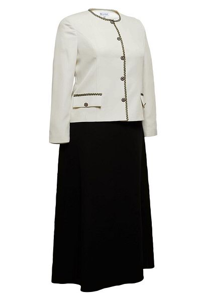 Alvina Large Size Jacket Skirt Suit - 30430