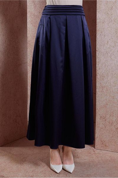 Alvina Long Satin Skirt - 60580 Model