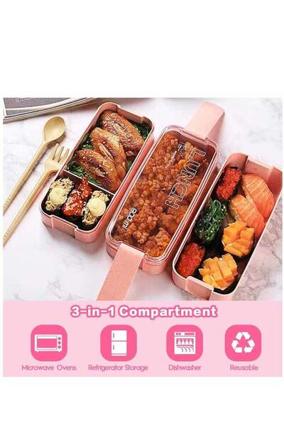 Yelajoy 27-Piece Lunch Box Set, Stackable Bento Box with Soup Cups, Cutlery, ...