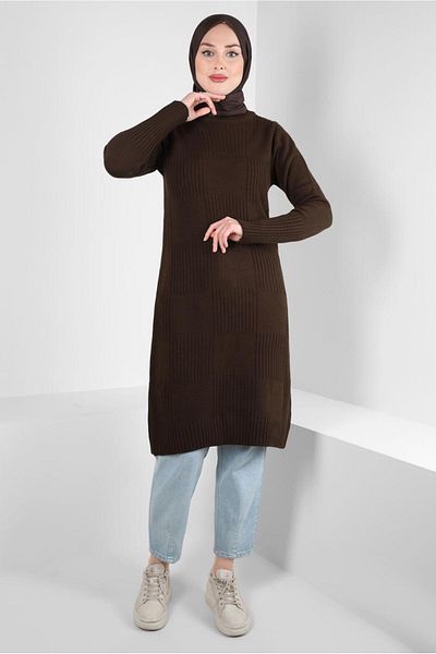 Alvina THROAT COLLAR KNITWEAR TUNIC 44063
