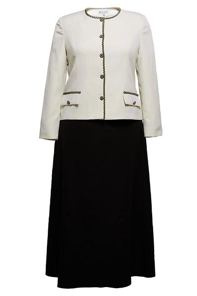 Alvina Large Size Jacket Skirt Suit - 30430