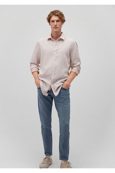 Mavi Бежова риза Slim Fit / Slim Fit 0210053 -70296