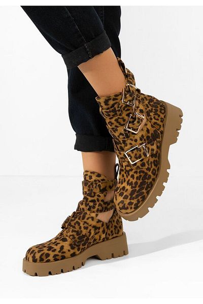 B T Shoes Ghete dama Audrie leopard