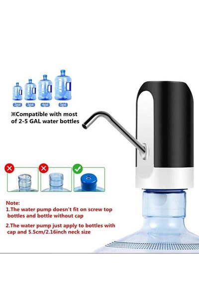 COOYA 5 Gallon Water Pump, USB Rechargeable, Portable, Safe and Non-toxic, For 5 Gallon Water Bottles