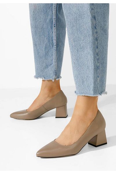 B T Shoes Pantofi Dama Piele Rianne Kaki