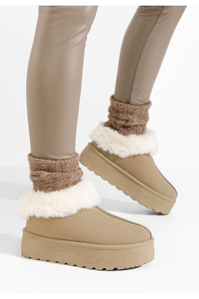 B T Shoes Maily platform boots, khaki