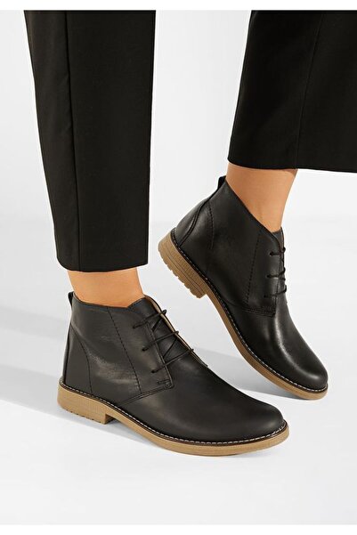 B T Shoes Ghete dama piele negre Kalisa V2