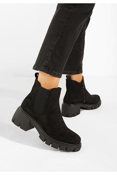 B T Shoes Black women's boots Alyona