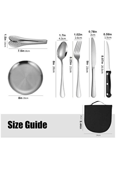 Yelajoy 9 Piece Cutlery Set, With Storage Box, Portable, High Quality Stainless Steel, Suitable for Kitchen