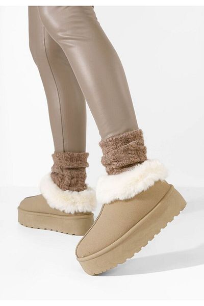 B T Shoes Maily platform boots, khaki
