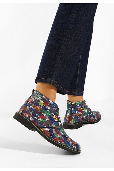B T Shoes Women's multi-colored leather boots Kalisa V4