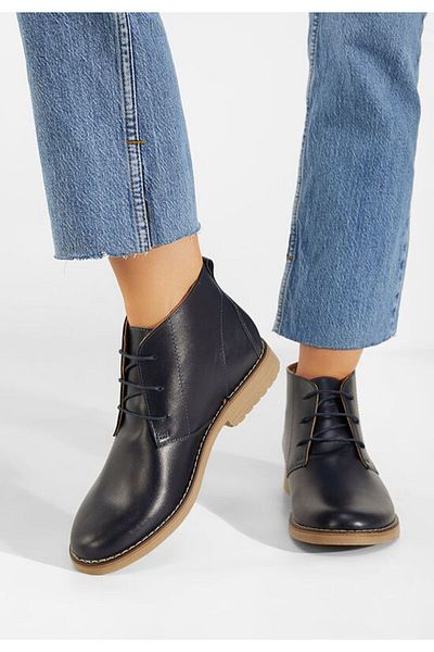 B T Shoes Ghete dama piele navy Kalisa V2