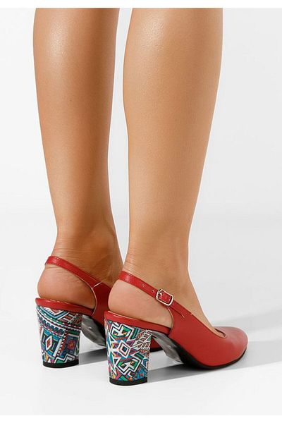 B T Shoes Ludiva red leather shoes