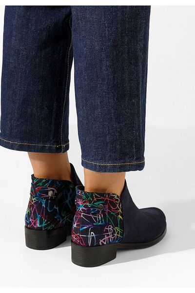 B T Shoes Ghete dama piele Rimina V6 navy
