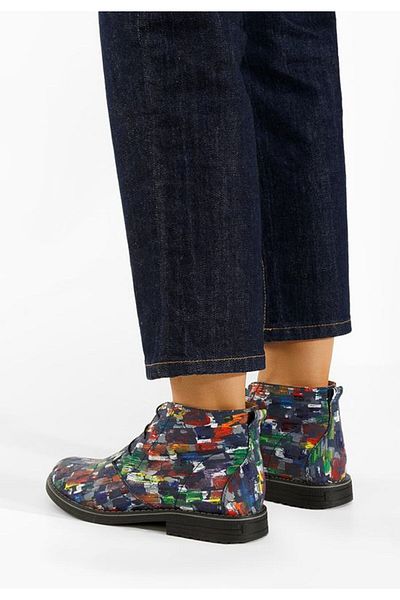 B T Shoes Women's multi-colored leather boots Kalisa V4