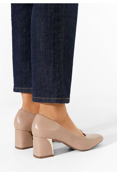 B T Shoes Pantofi Cu Toc Gros Clarisse Kaki