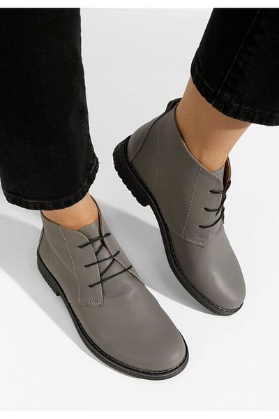 B T Shoes Women's leather boots Kalisa V2 gray