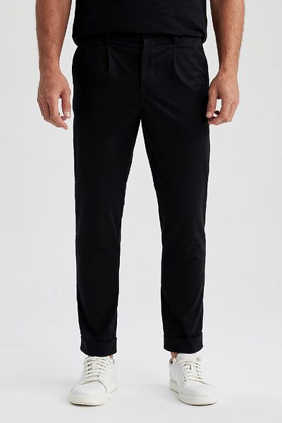DeFacto Παντελόνι Gabardine Tailored - Τσέπες, Διπλό πόδι, Regular Fit A5115ax23au