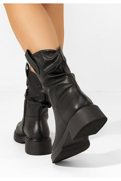 B T Shoes Ghete inalte dama Eufemia negre